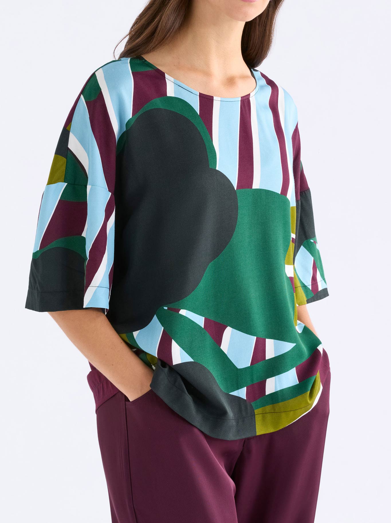 ELK KOBAII TOP (Stribe Print)