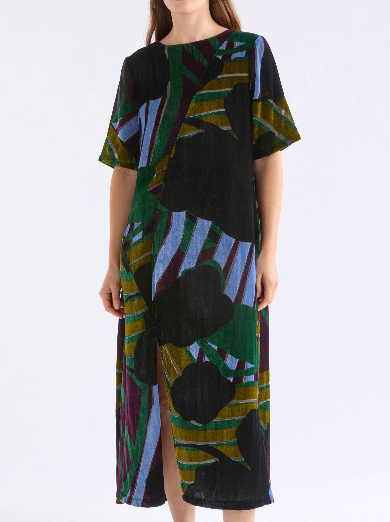Image of Dresses. Product name - Elk Reihen Dress in Stribe Burnout colour by brand - Elk