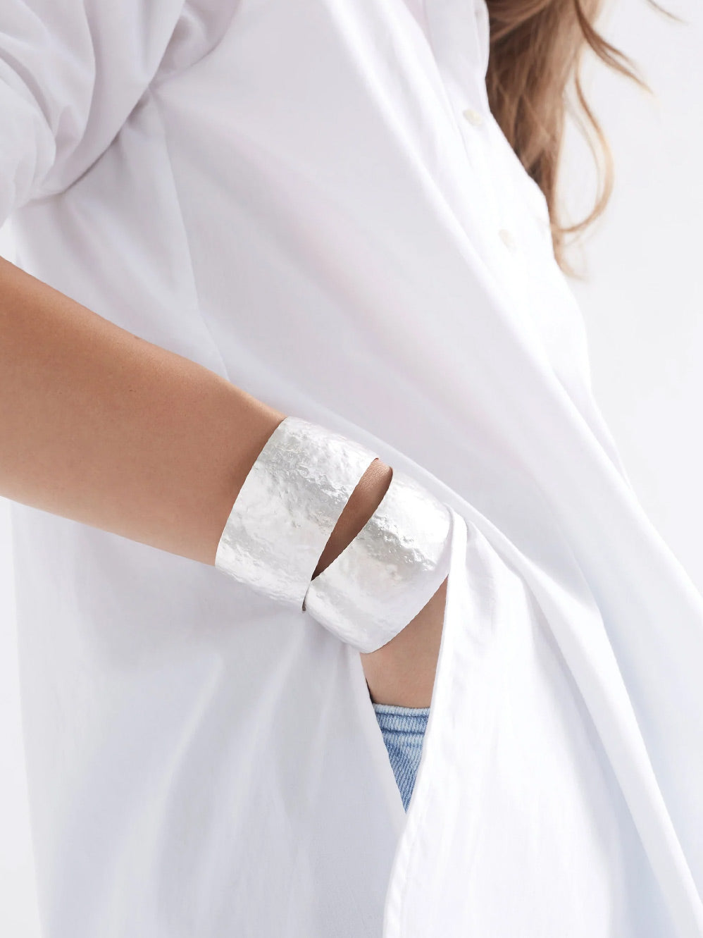 ELK GILD CUFF BANGLE (Silver)