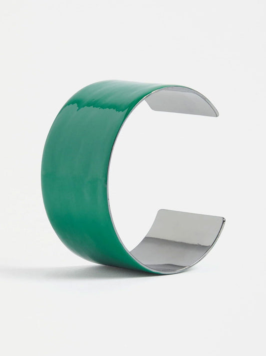 Image of Jewelry. Productname: Elk Innfellt Wide Bangle in Milan Green colour by brand - Elk