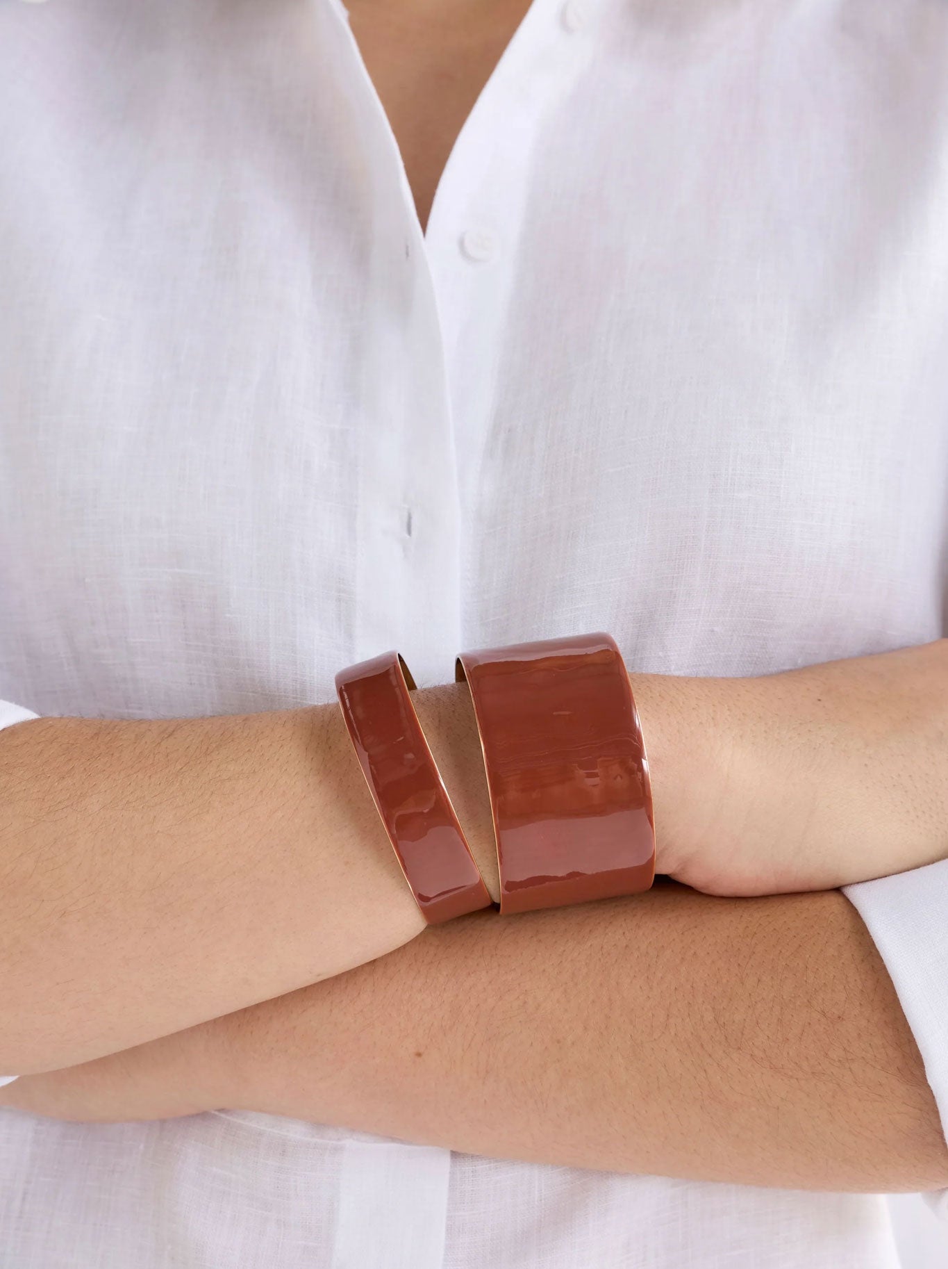 Elk Innfellt Thin Bangle (Milan Green)