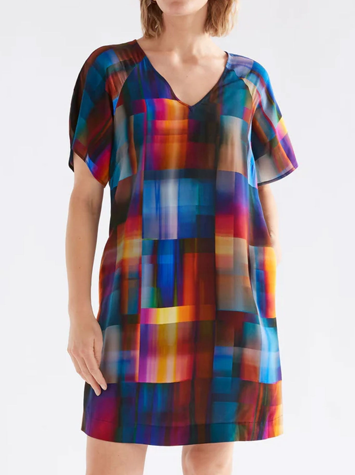 Image of Dresses. Productname: ELK BYDE SHORT DRESS in Ekko Print colour by brand - Elk