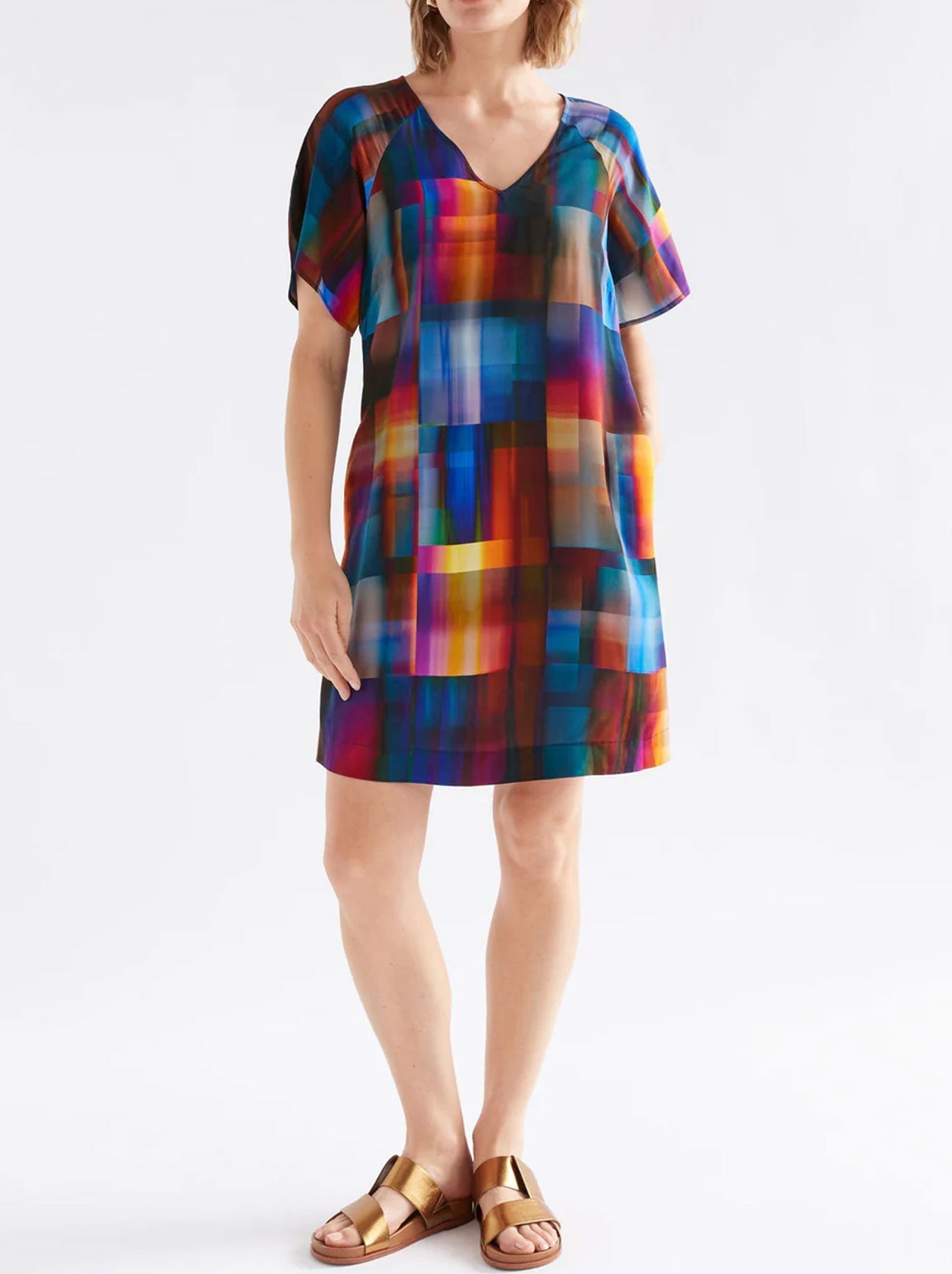 Elk Byde Short Dress (Ekko Print)