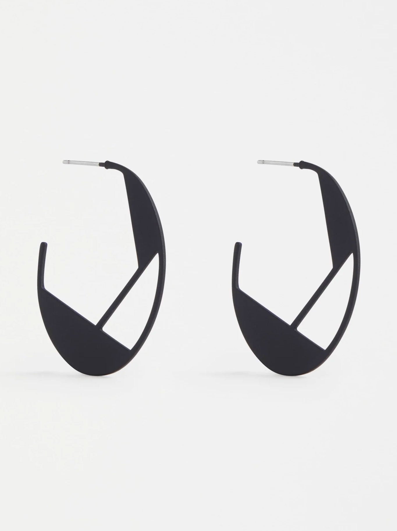 Image of Earrings. Product name - ELK NURI HOOP EARRING in Black colour by brand - Elk