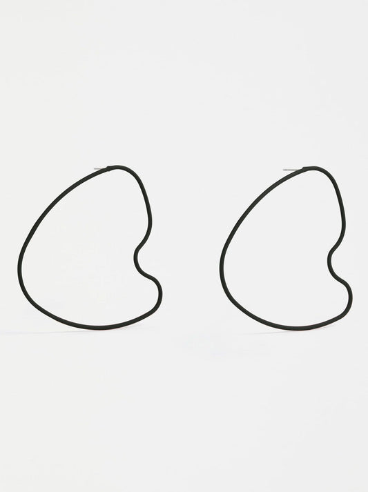 Image of Earrings. Productname: ELK HARTT LARGE DROP EARRING in Black colour by brand - Elk