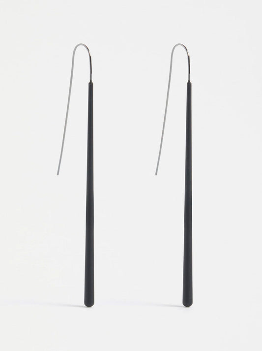 Image of Earrings. Productname: ELK OSPENN DROP EARRING in Black colour by brand - Elk