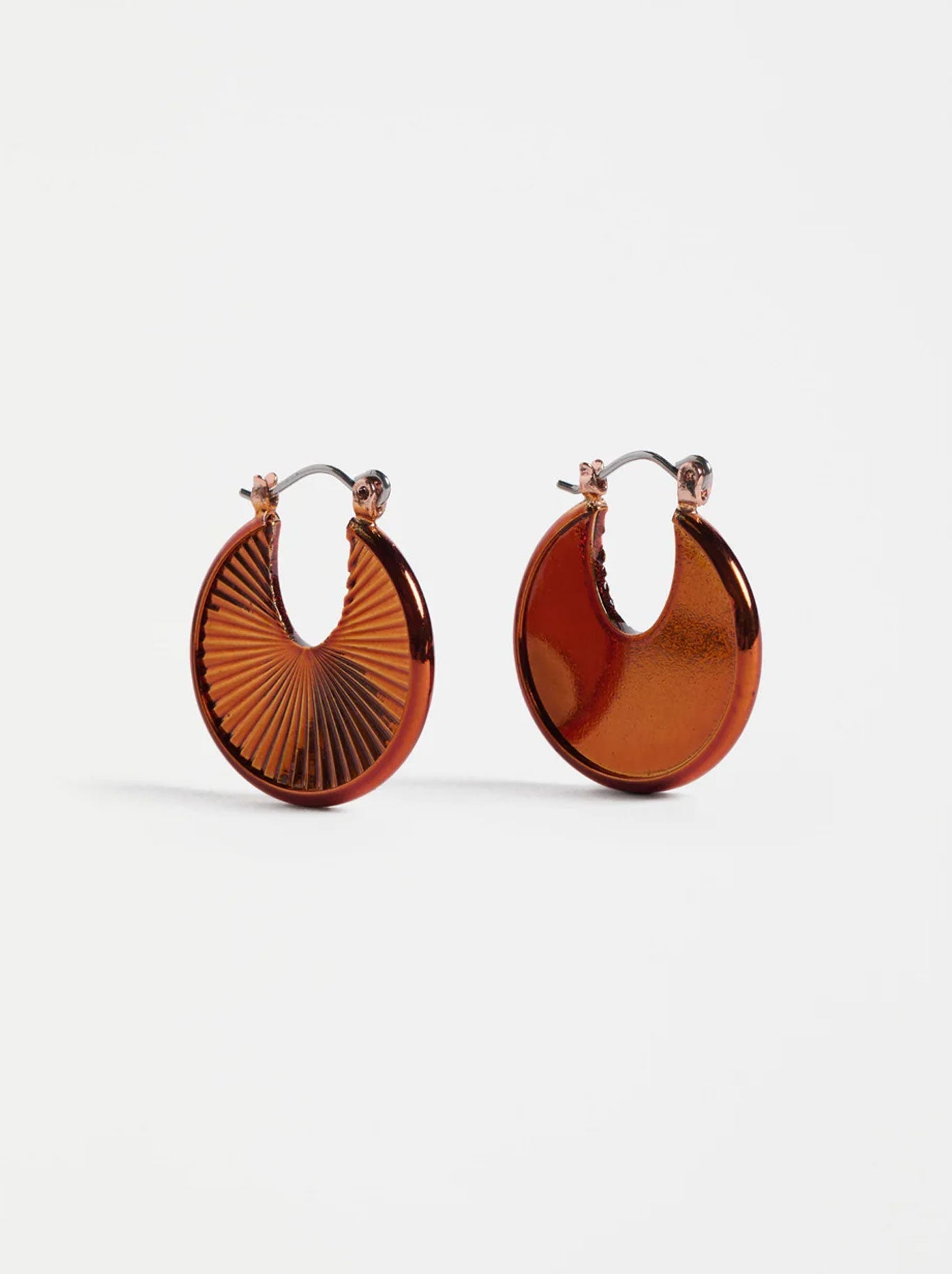 Image of Earrings. Productname: ELK SAKU HOOP EARRING in Milan Green colour by brand - Elk