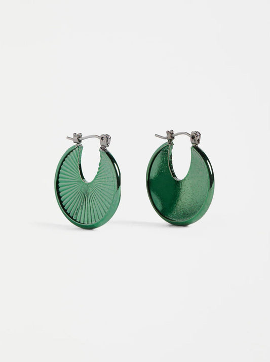 ELK SAKU HOOP EARRING (Milan Green)