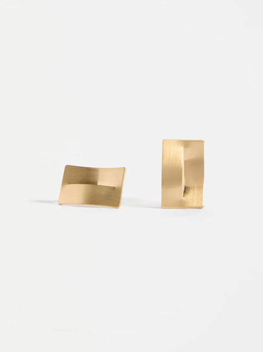 Image of Earrings. Productname: ELK TREL STUD EARRING in Gold colour by brand - Elk