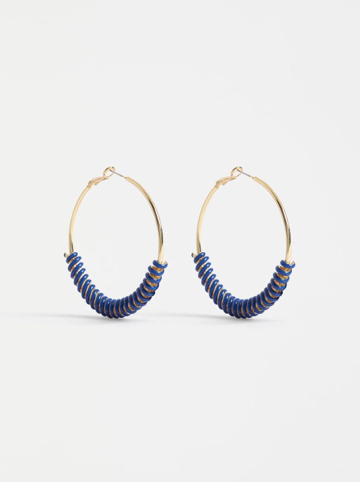Image of Earrings. Product name - ELK VRID HOOP EARRING in Cobalt colour by brand - Elk