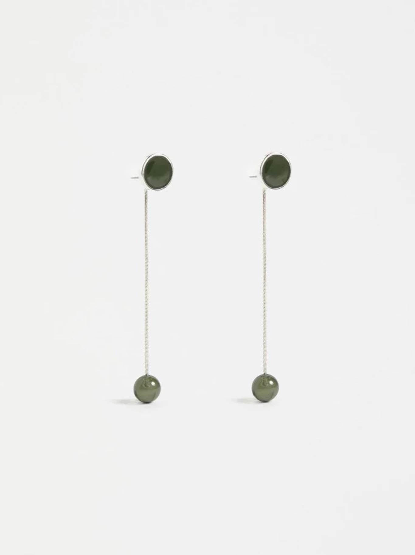 ELK LASPAR LONG DROP EARRING (Merlot)