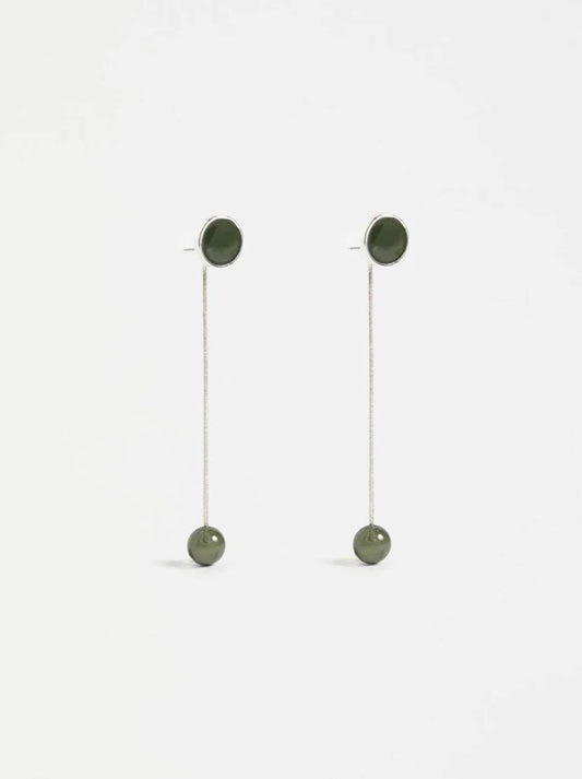 ELK LASPAR LONG DROP EARRING (Merlot)