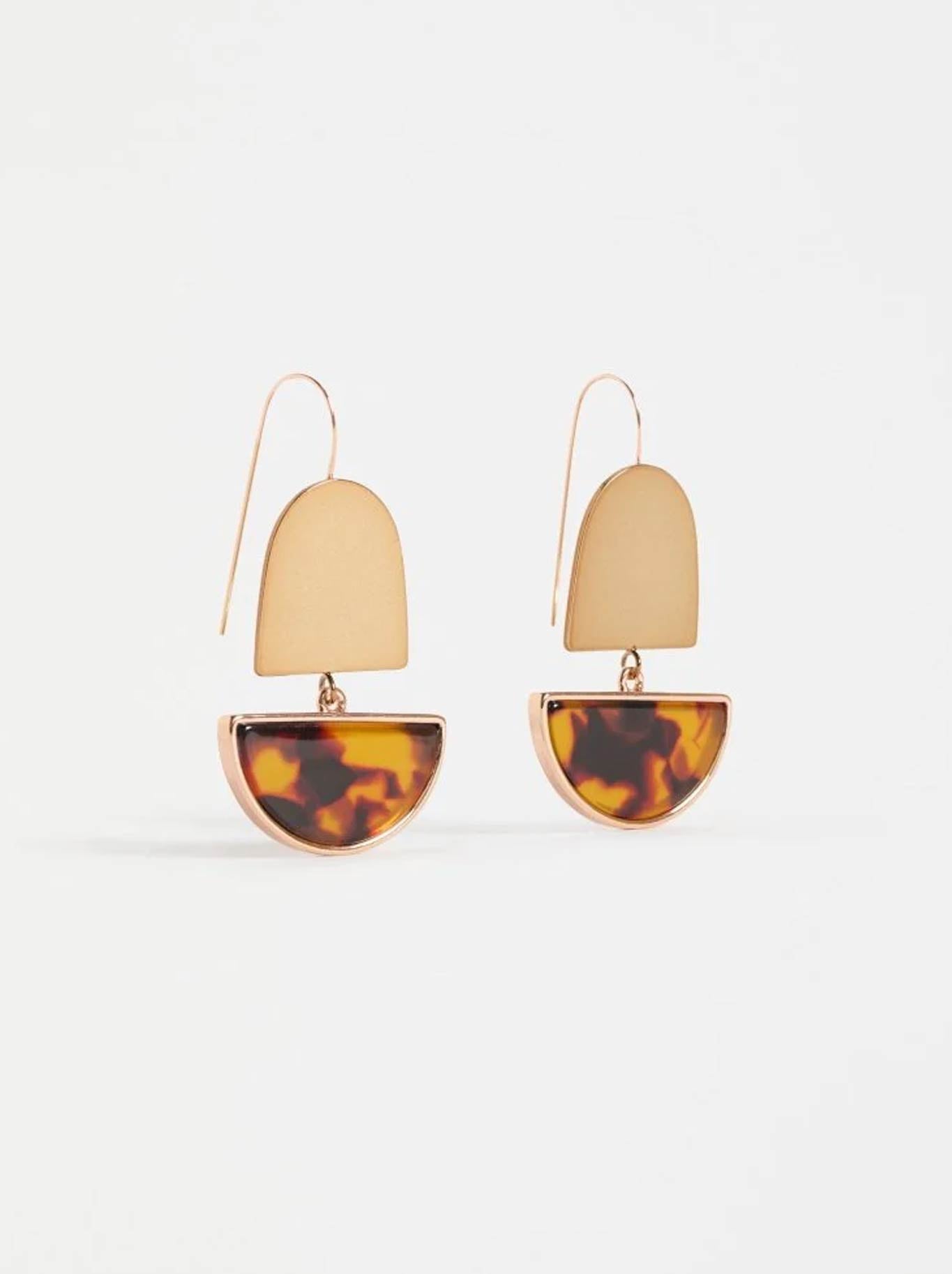 ELK HERAN HOOK EARRING (Blue Tortoise Shell)