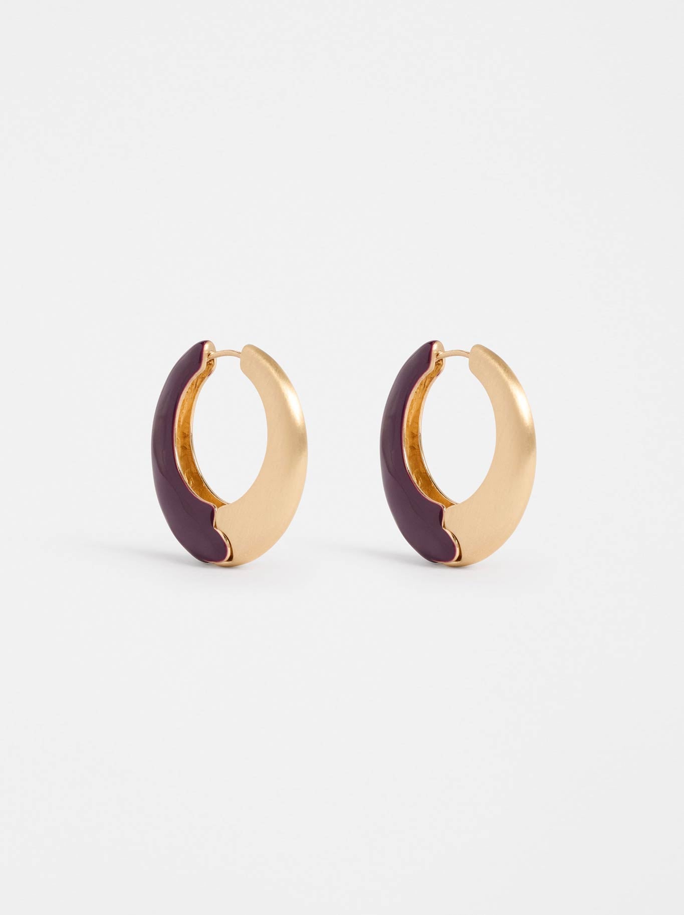 Image of Earrings. Product name - Elk Hanjen Hoop Earring in Shiraz colour by brand - Elk