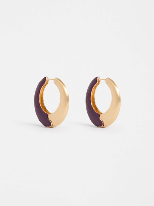 Image of Earrings. Product name - Elk Hanjen Hoop Earring in Shiraz colour by brand - Elk