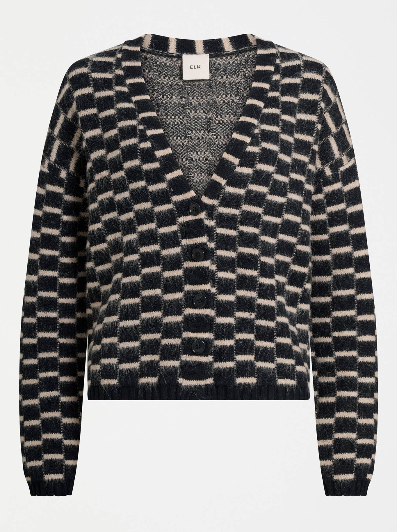 ELK LUNZ CARDI (Black Beige)