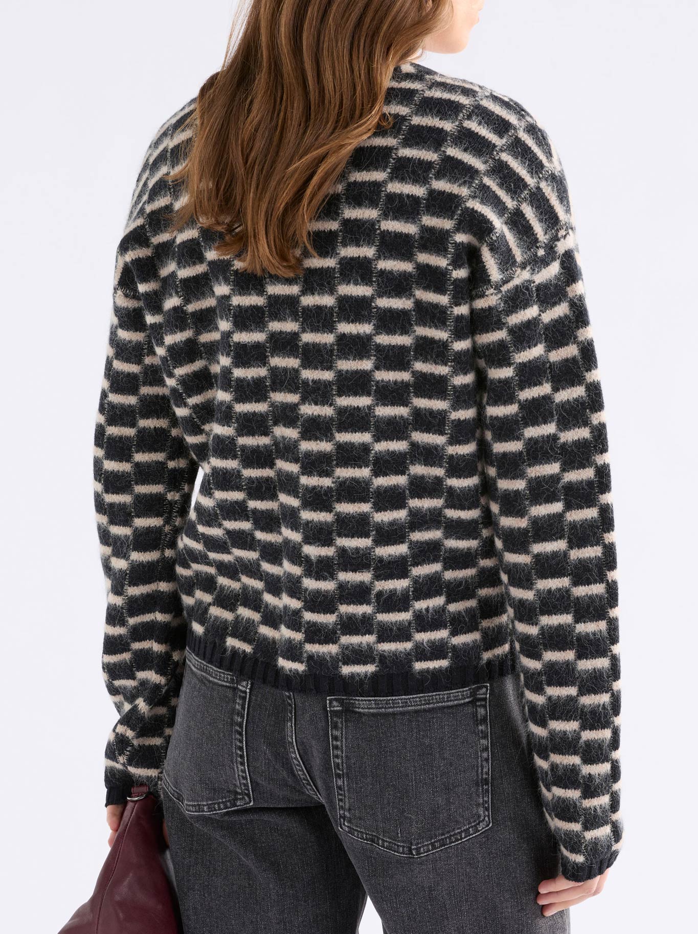 ELK LUNZ CARDI (Black Beige)