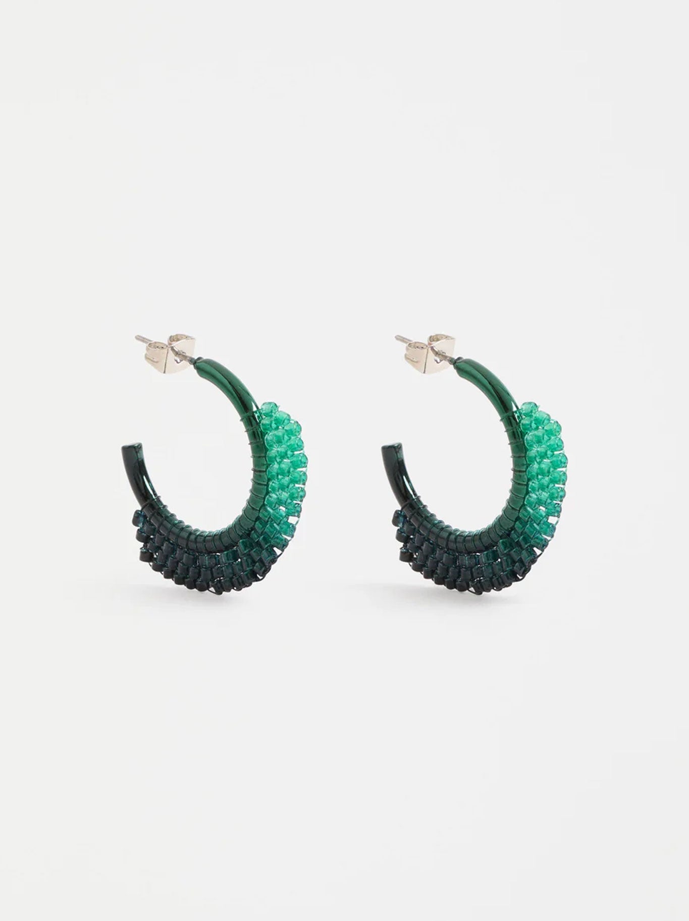 Image of Earrings. Productname: ELK KEVV HOOP EARRING in Teal colour by brand - Elk