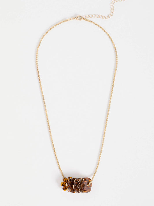 Image of Necklaces. Product name - Elk Flakkrin Necklace in Tortoiseshell Speck colour by brand - Elk