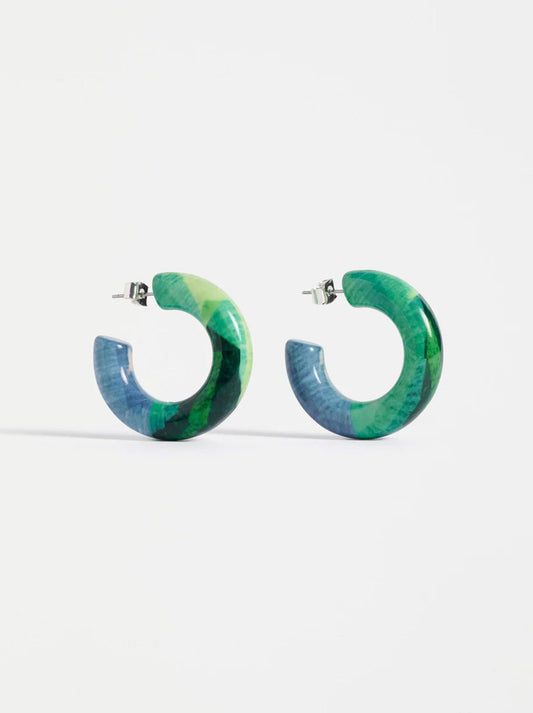 ELK RESSO HOOP EARRING (Green)