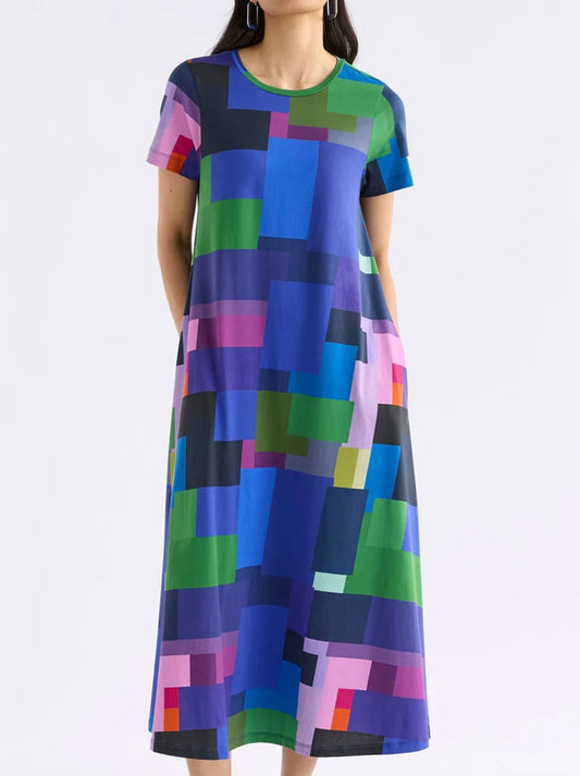 Image of Dresses. Productname: ELK SIGEL T-SHIRT DRESS in Lucent Print colour by brand - Elk
