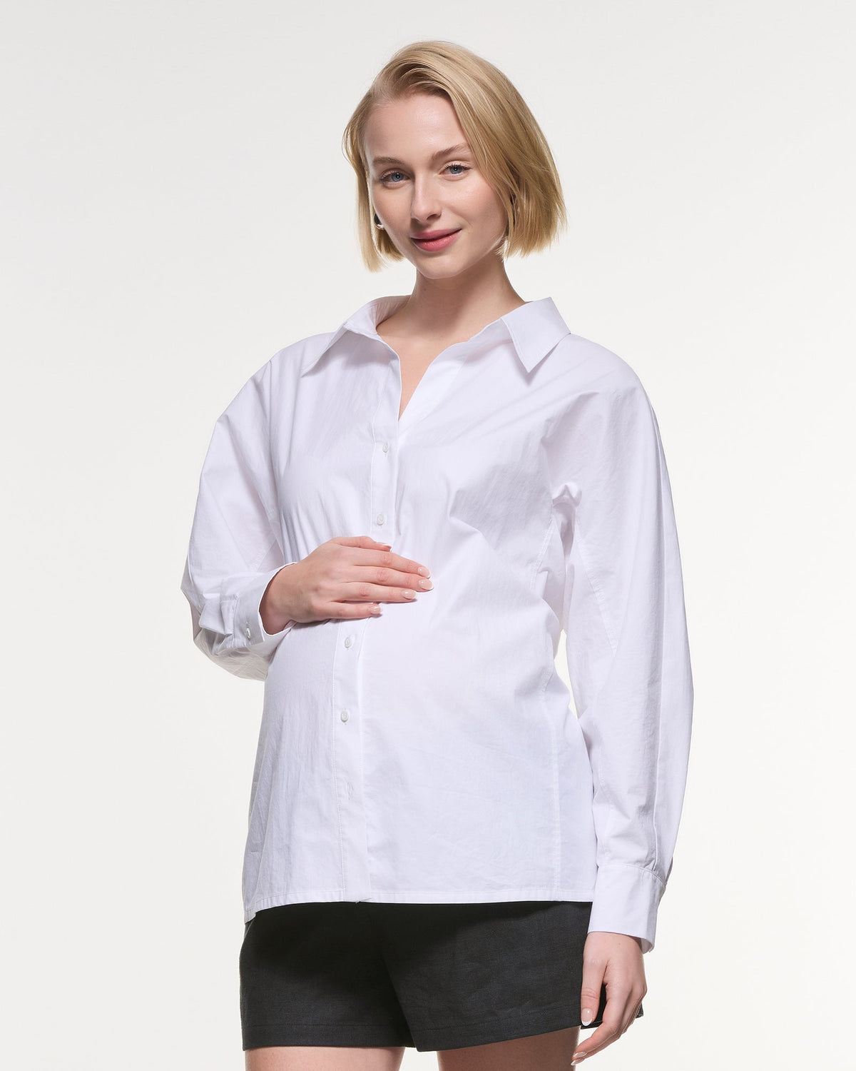 Soon Maternity Ella Back Tie Cotton Shirt