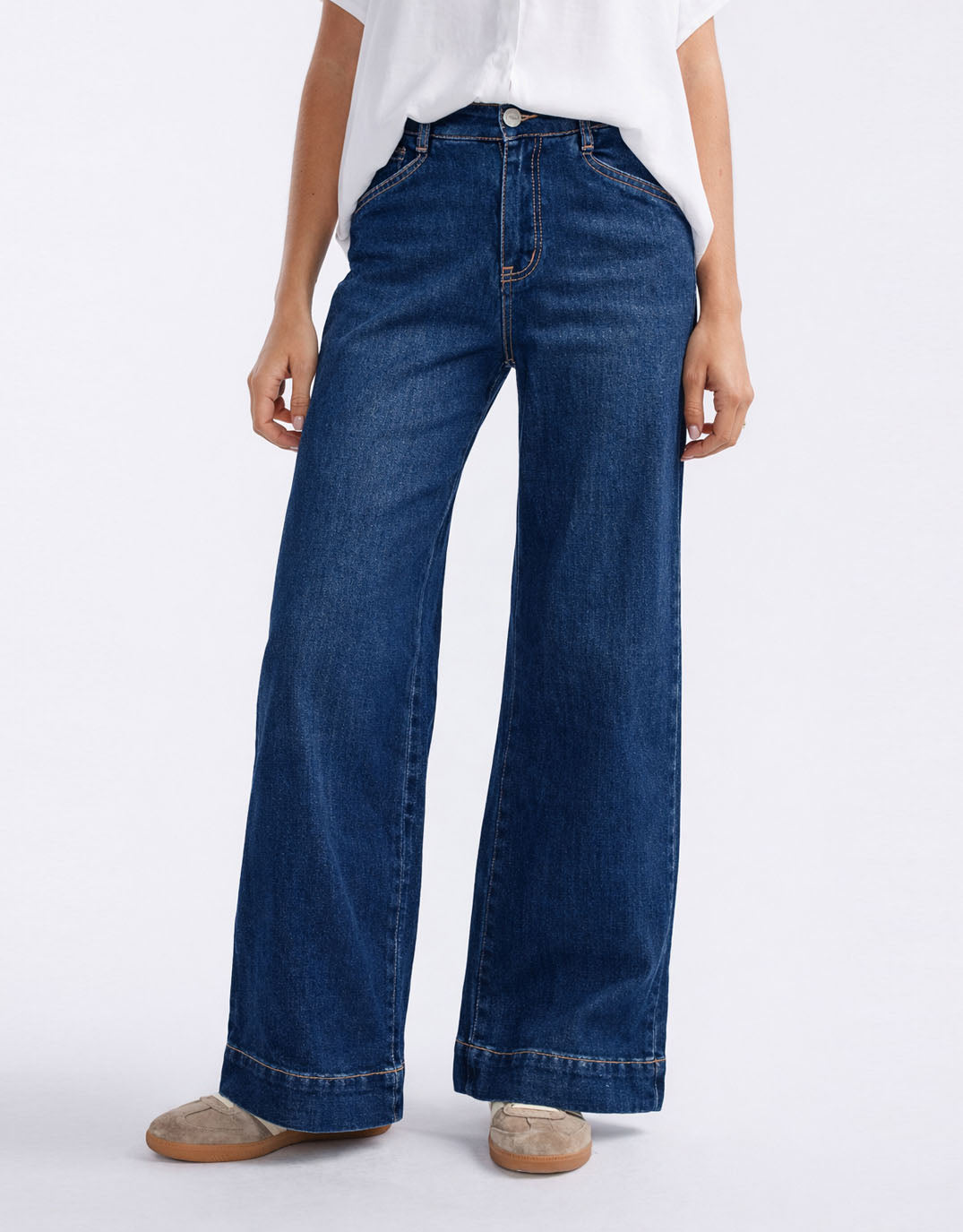 Country Denim Ellery Stretch Straight Leg Jeans (Dark Wash)