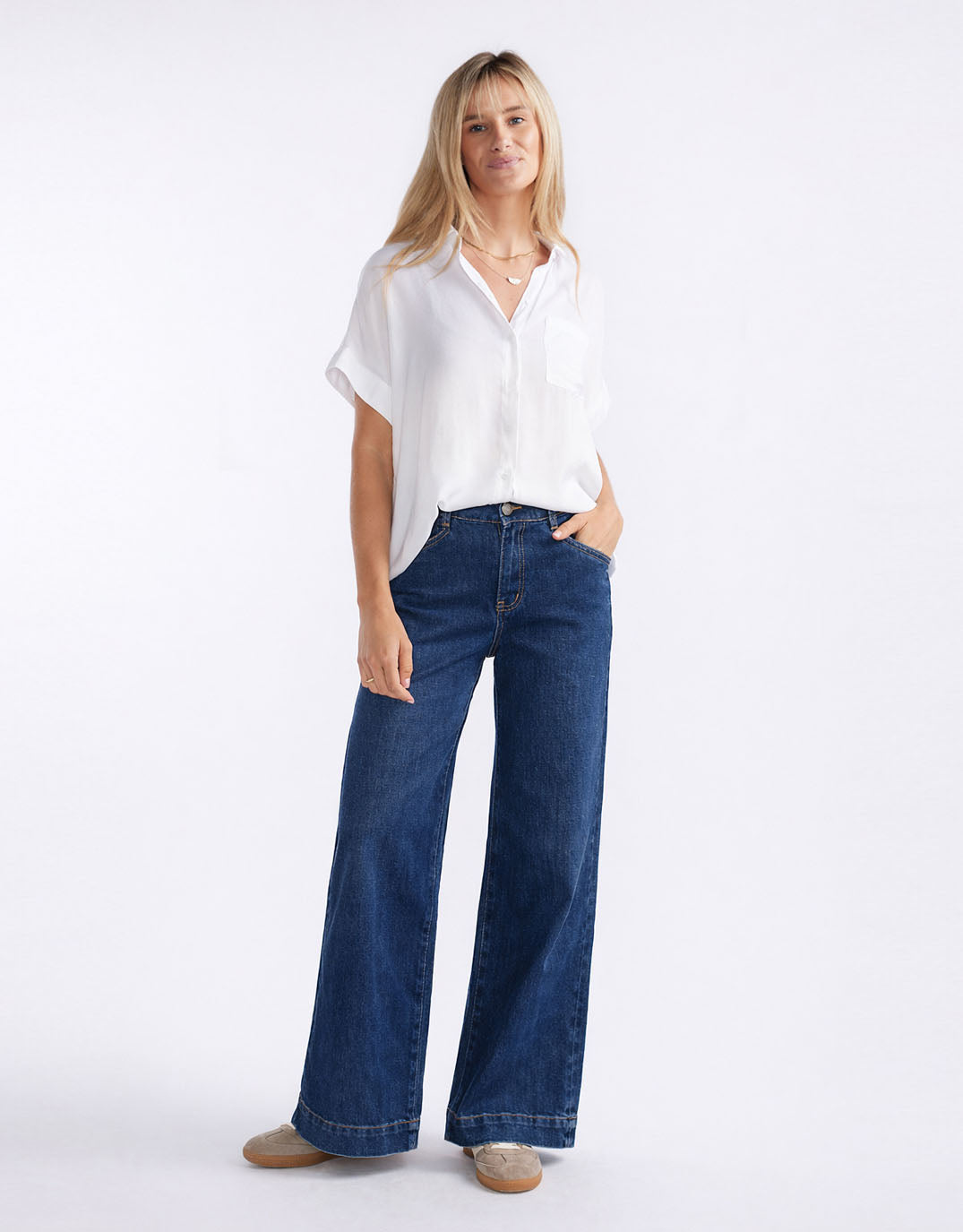 Country Denim Ellery Stretch Straight Leg Jeans (Dark Wash)