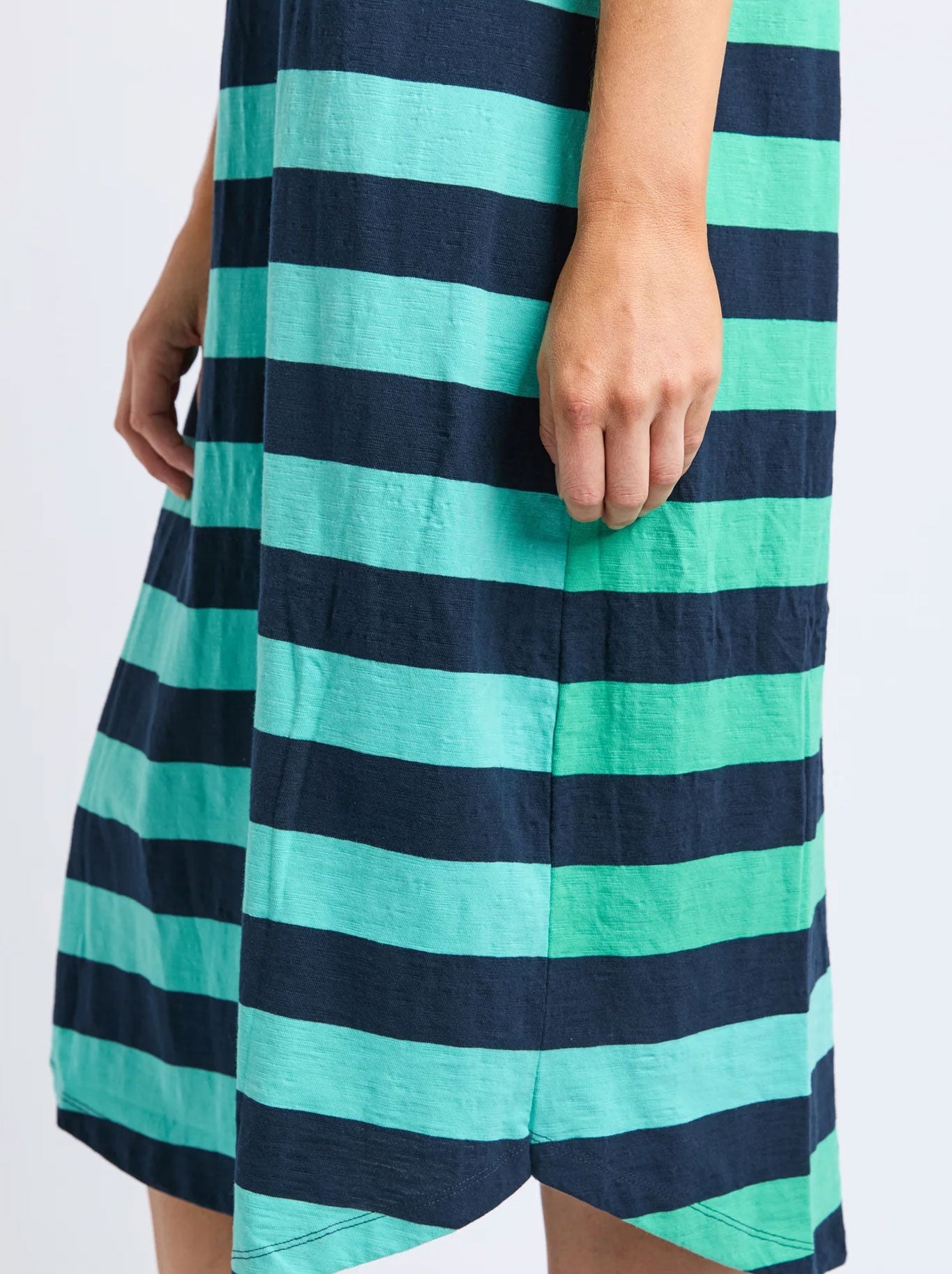 Elm Mercury Stripe Dress (Blue Green)