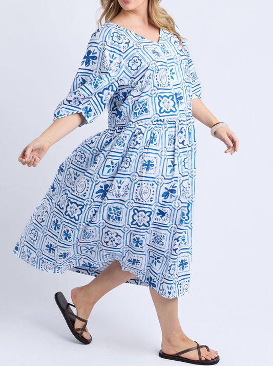 Elm Dolce Tile Midi Dress (Print)