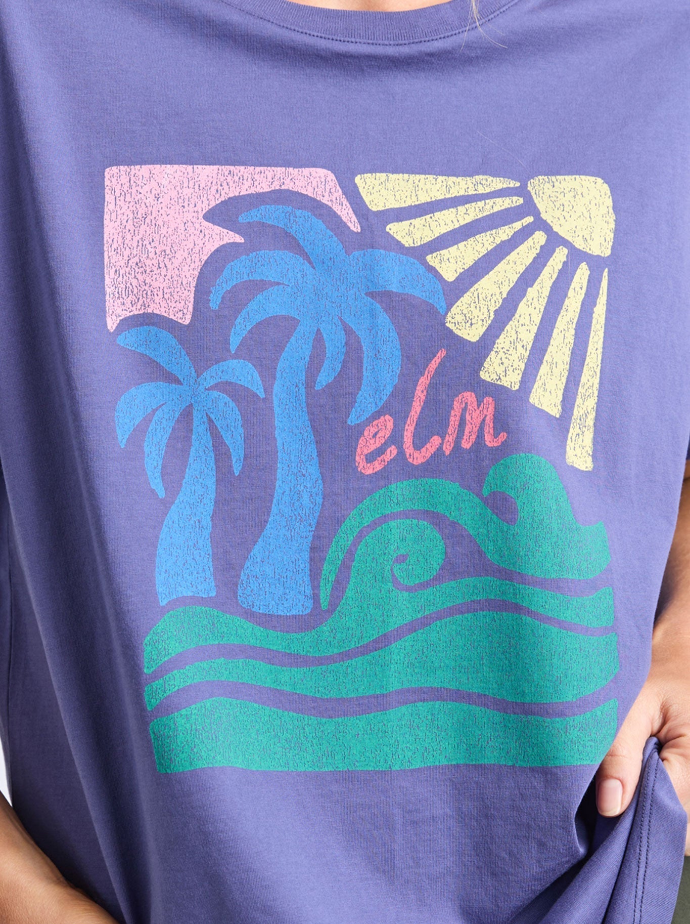 ELM TROPICAL NIGHTS TEE (Vintage Blue)