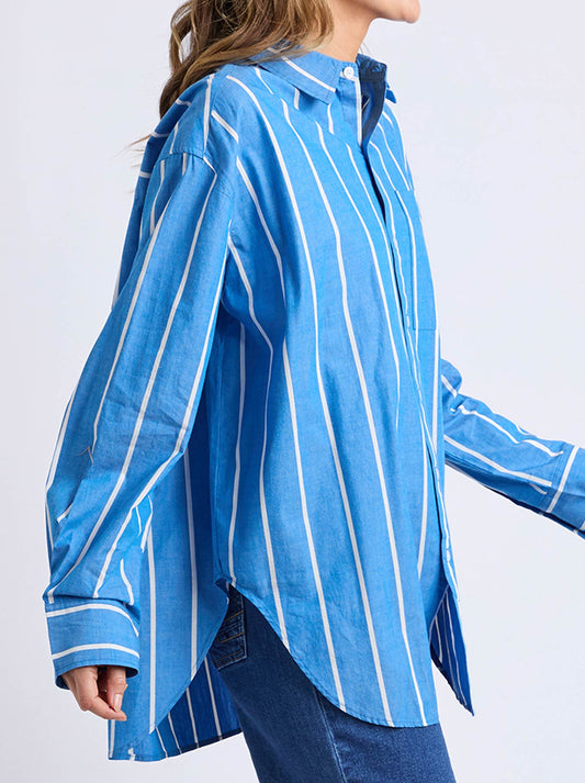 Elm Mia Stripe Shirt (Royal Blue)