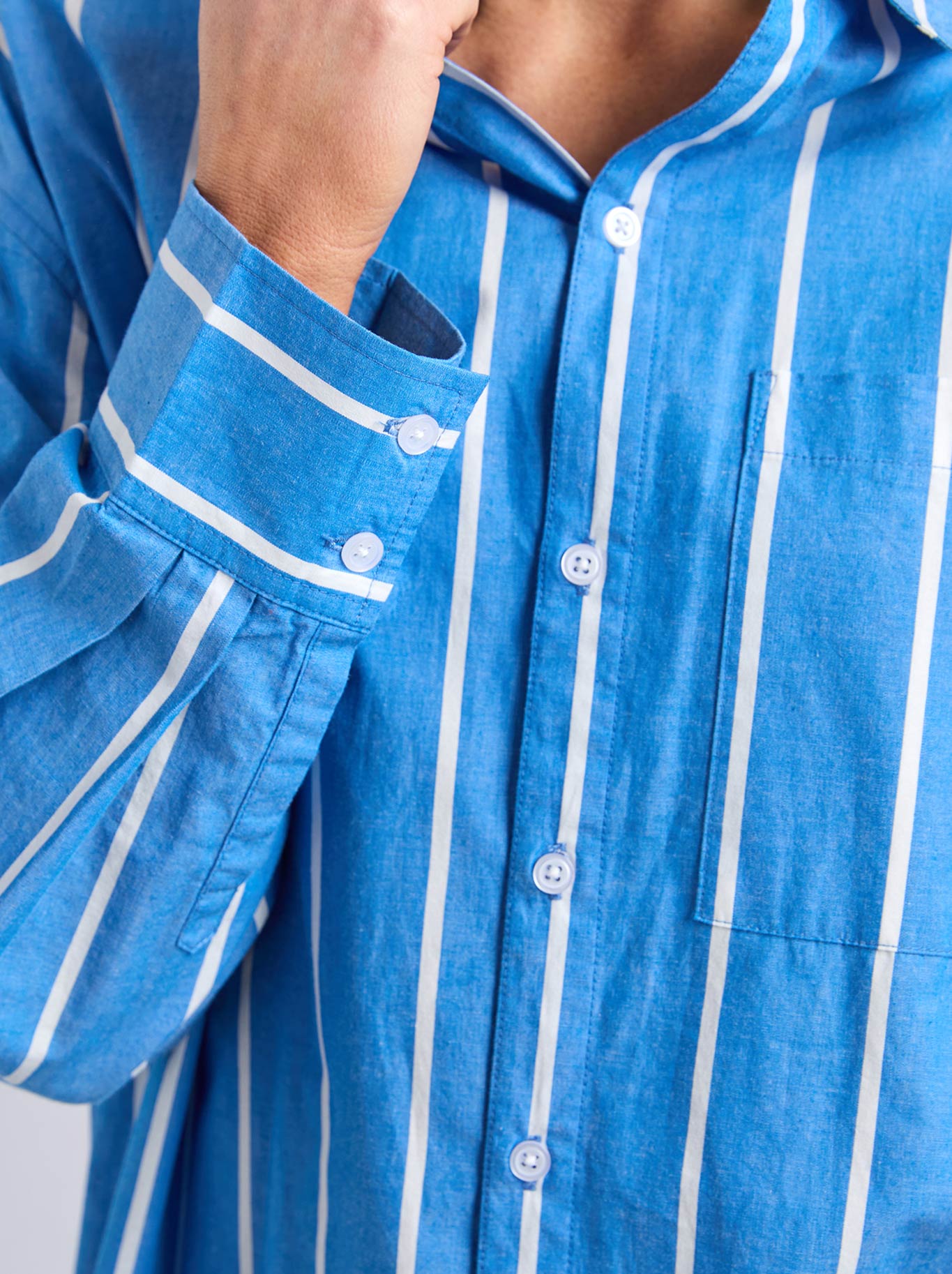 ELM MIA STRIPE SHIRT (Royal Blue)