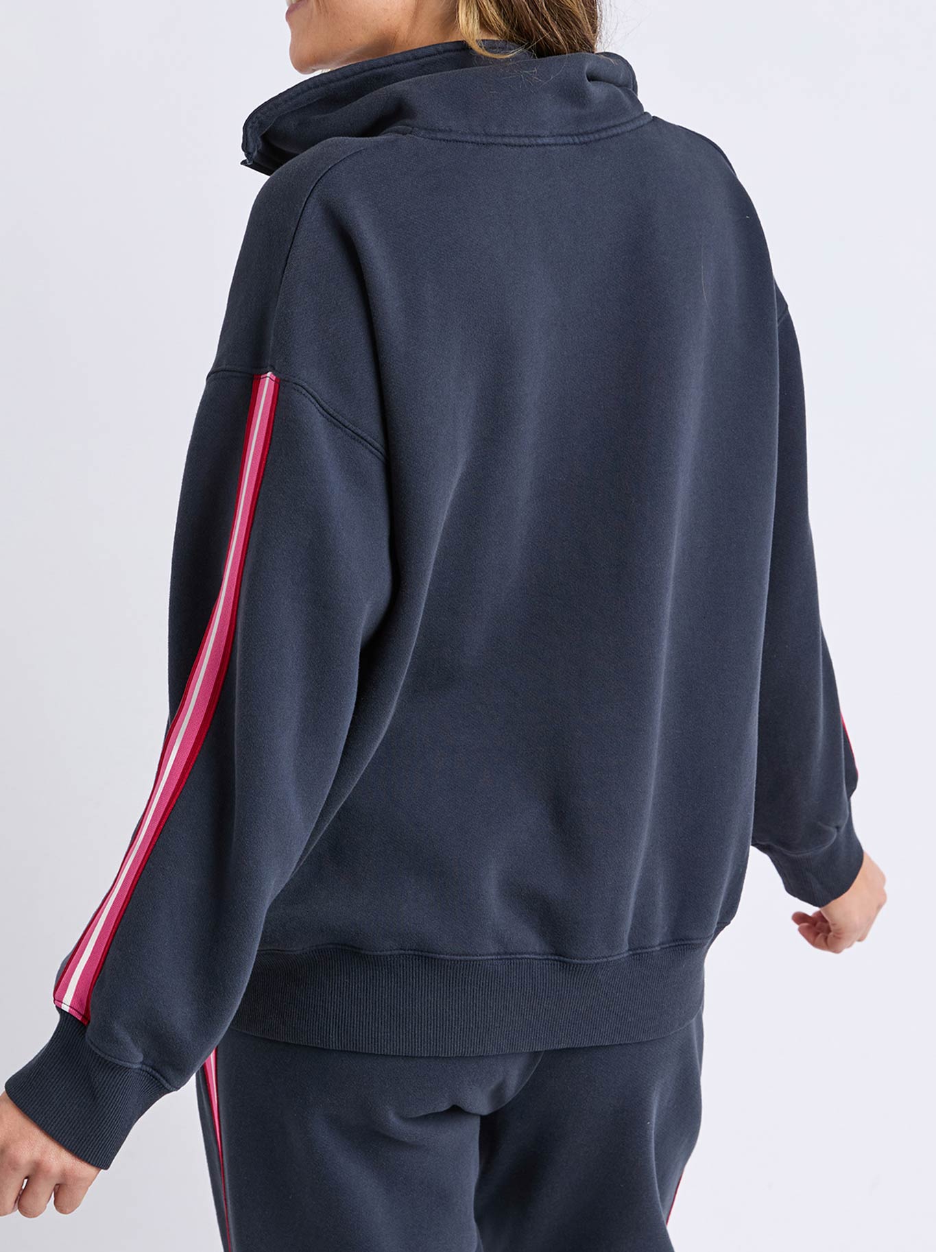 ELM LOVER 1/4 ZIP CREW (Navy A)