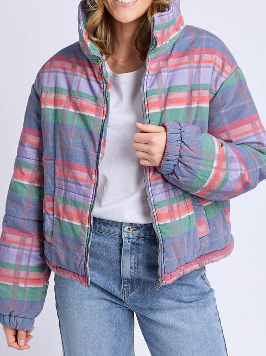 Image of Coats & Jackets. Product name - Elm Cord Check Jacket in Multi colour by brand - Elm