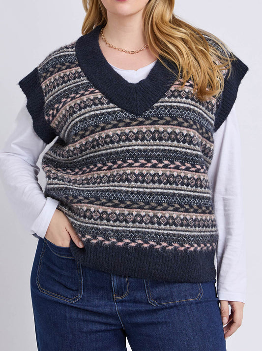 Image of Coats & Jackets. Product name - Elm Storm Vest in Navy colour by brand - Elm