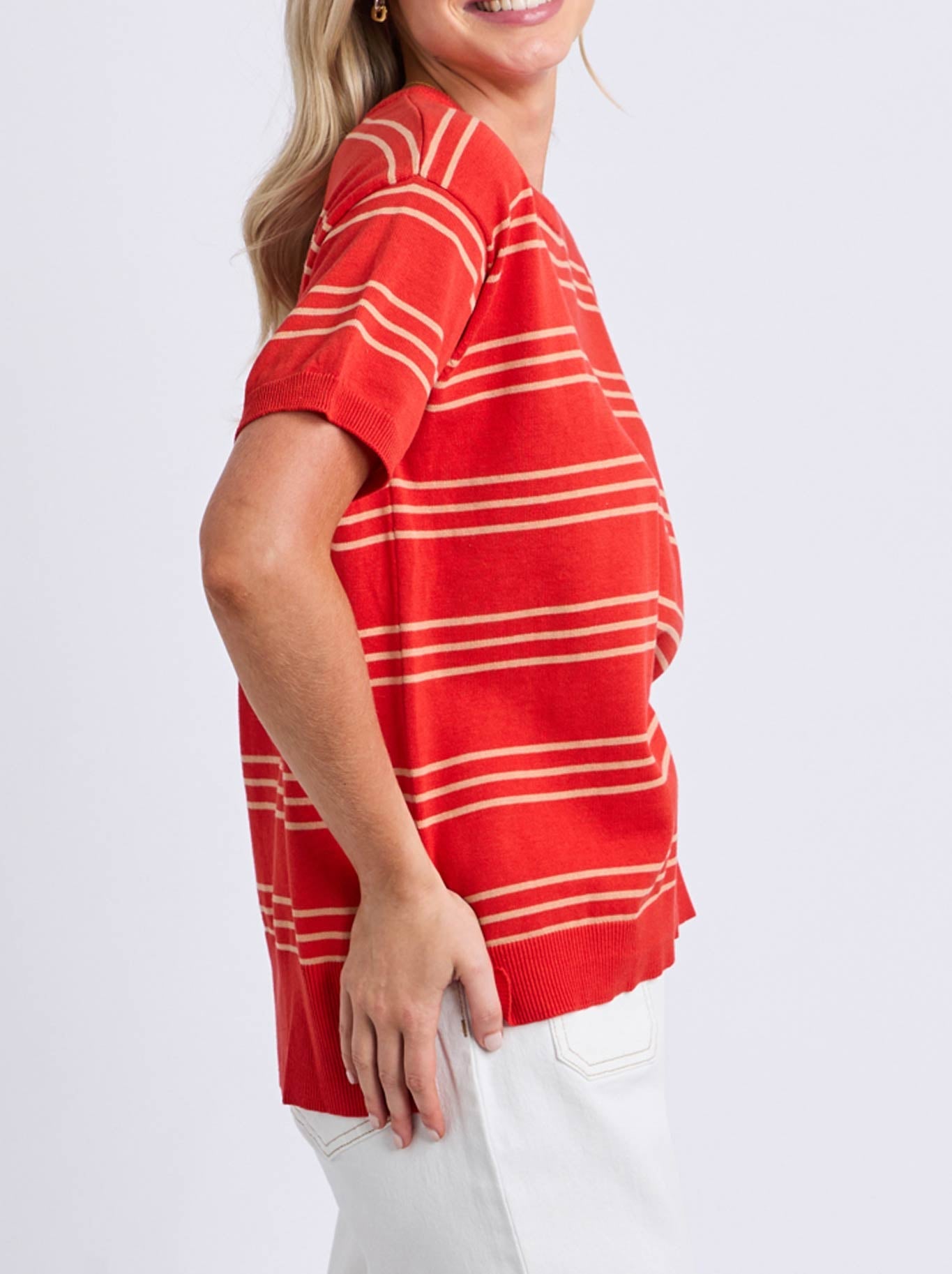 ELM SOFIE KNIT TEE (Tangello)