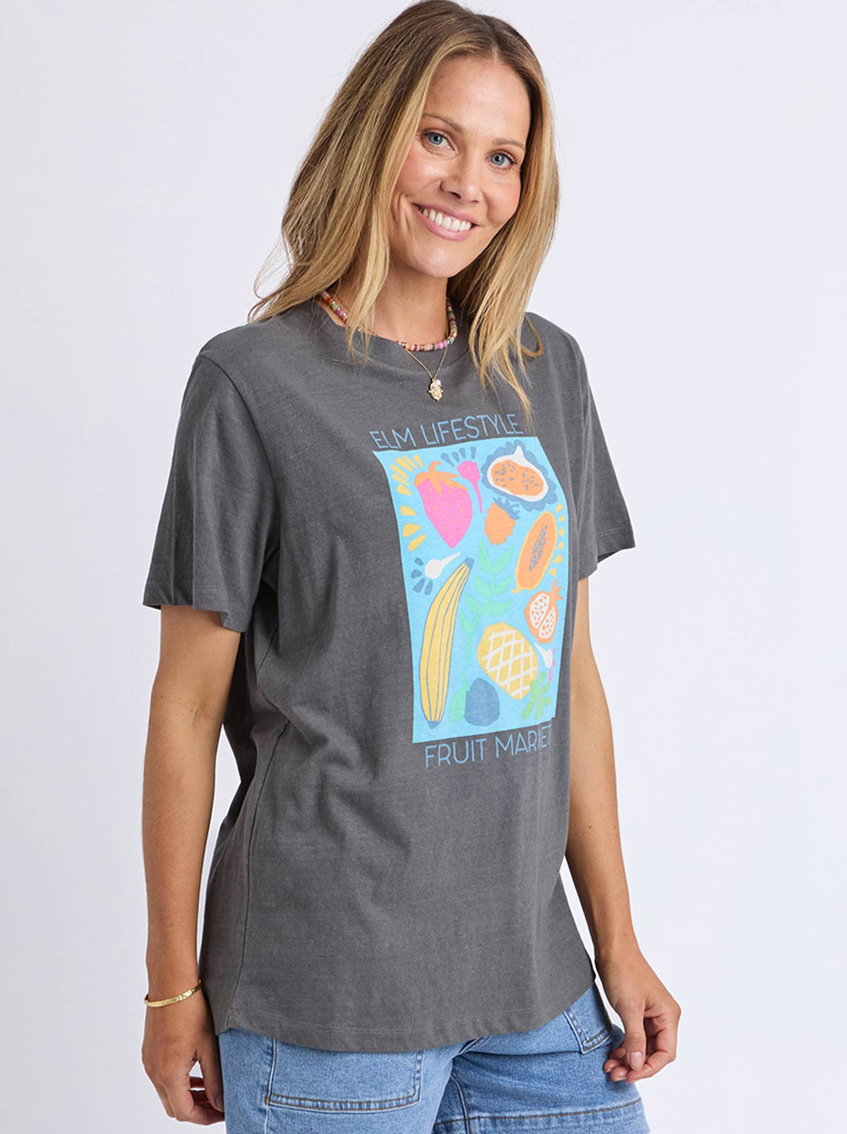 Elm Fruit Market Tee (Charcoal)