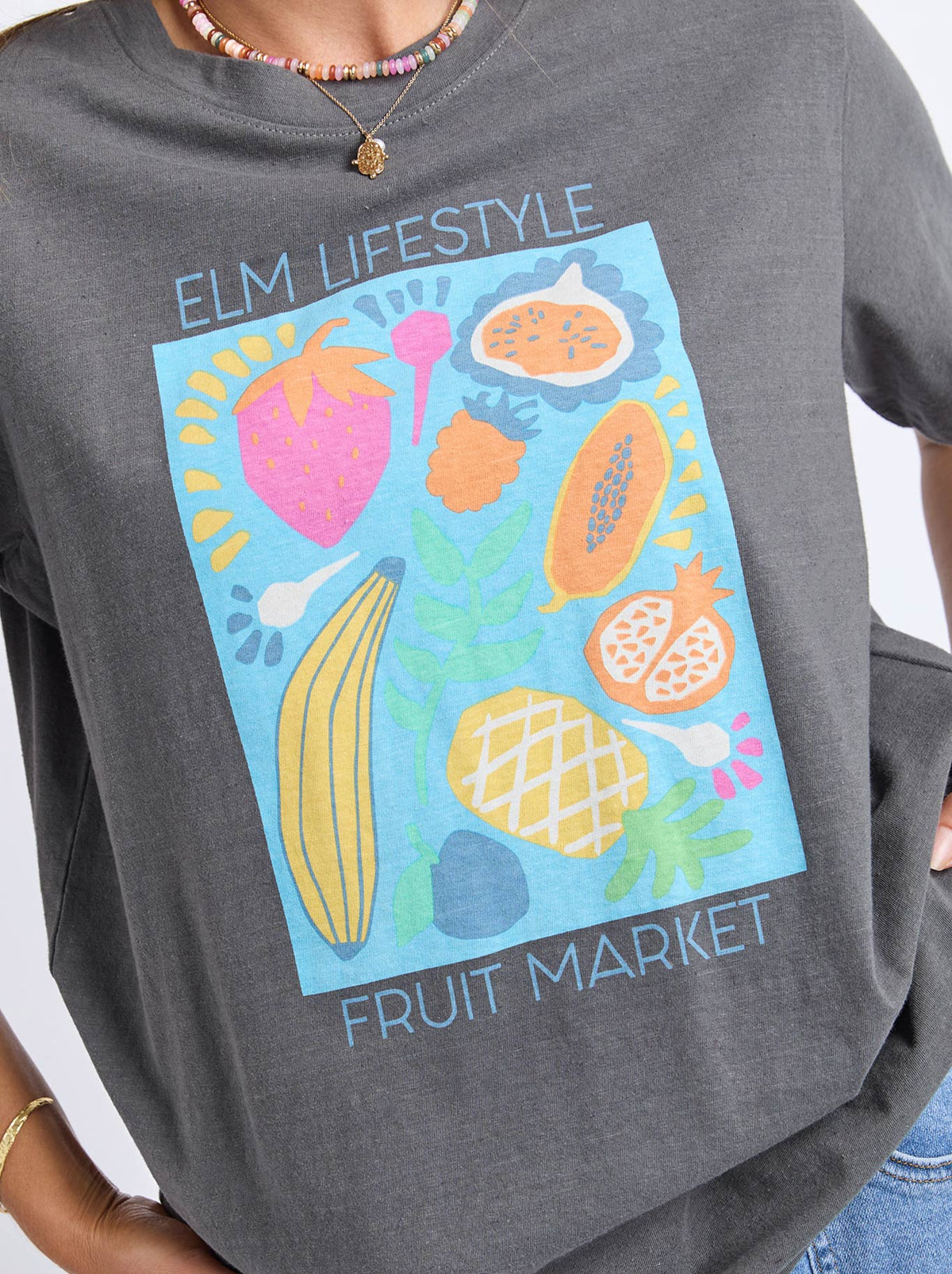 Elm Fruit Market Tee (Charcoal)