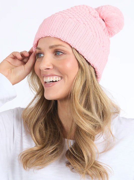 Image of Hats. Productname: ELM BERRY BEANIE in Pink Blush colour by brand - Elm