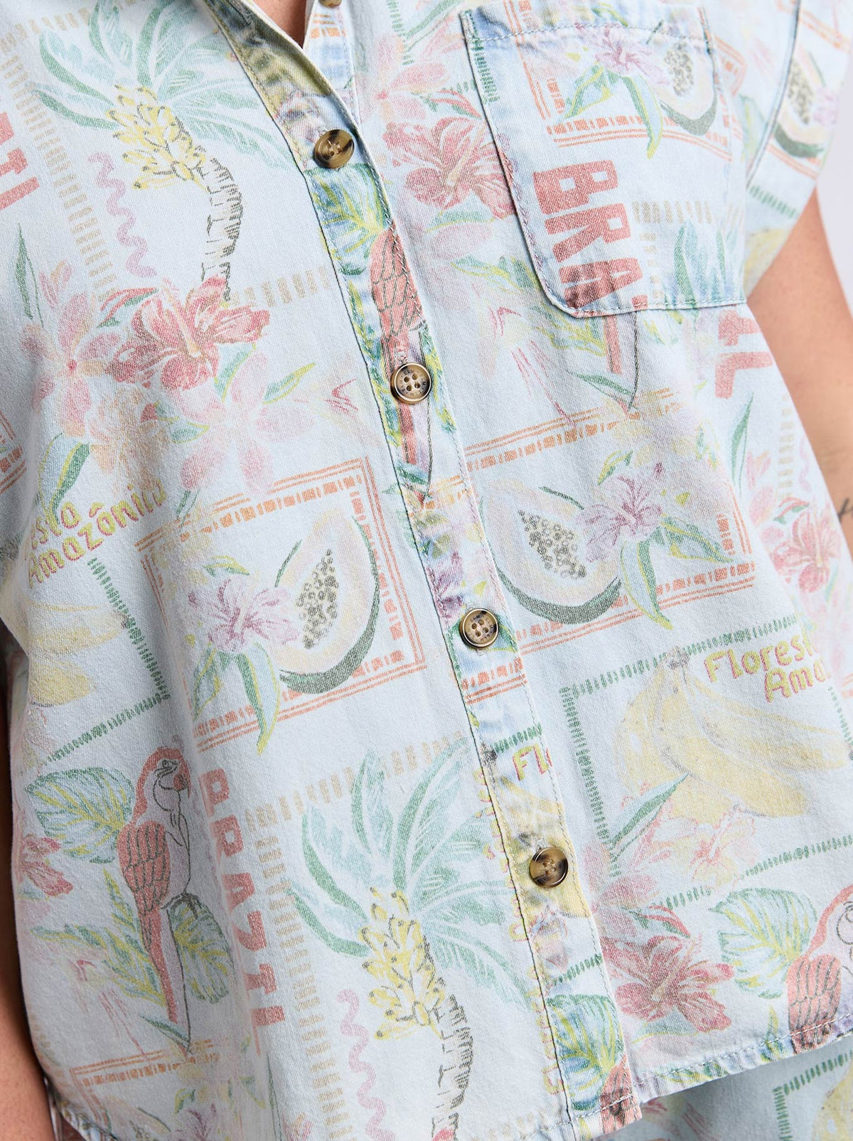 ELM JADE PRINTED DENIM SHIRT (Print)