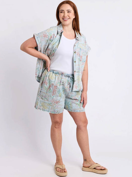 ELM JADE PRINTED DENIM SHORT (Print)