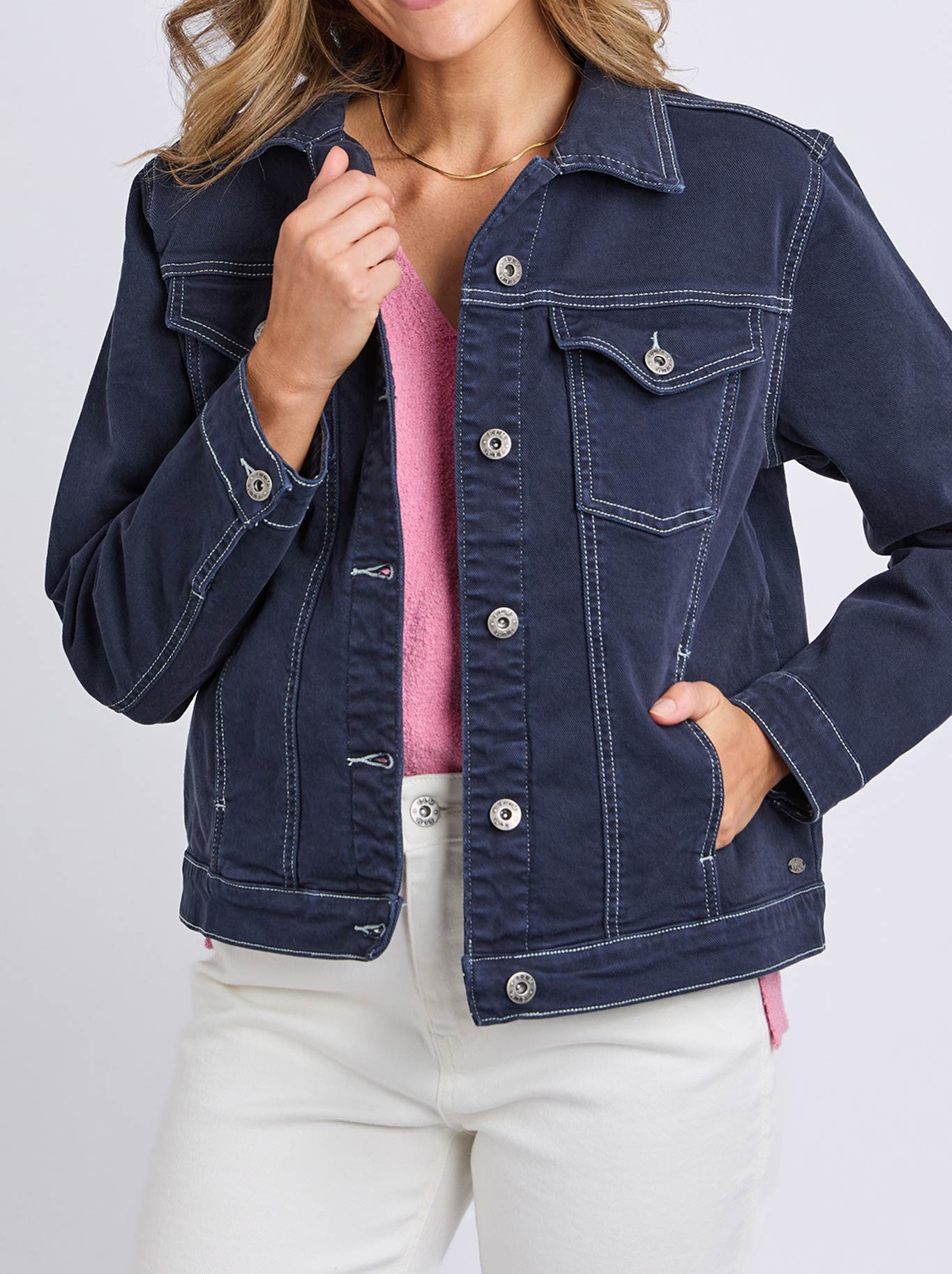 Image of Coats & Jackets. Productname: Elm Tilly Jacket in Navy A colour by brand - Elm