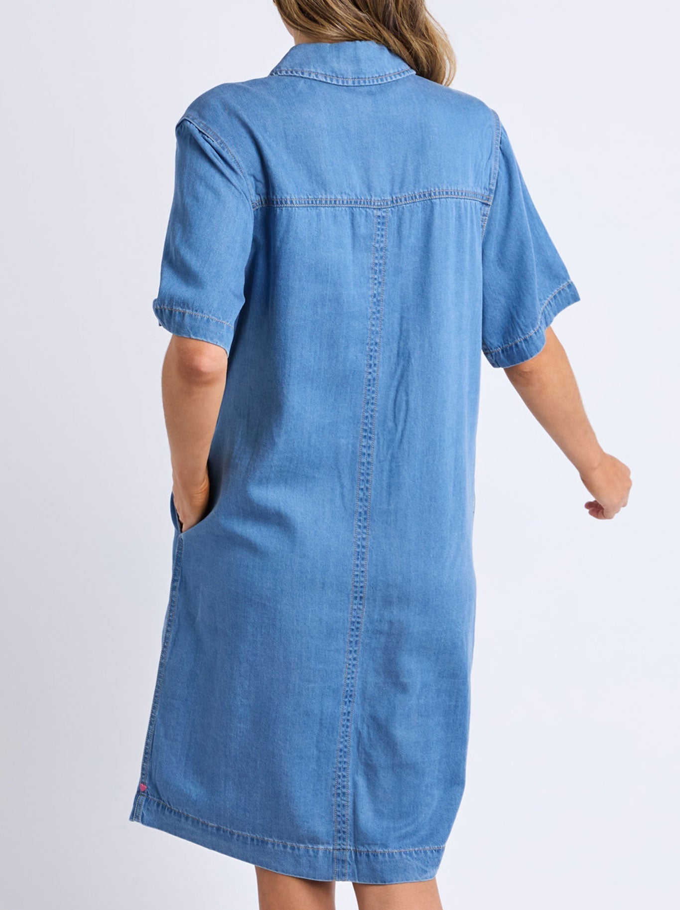 ELM CORA DENIM DRESS (Midblue)