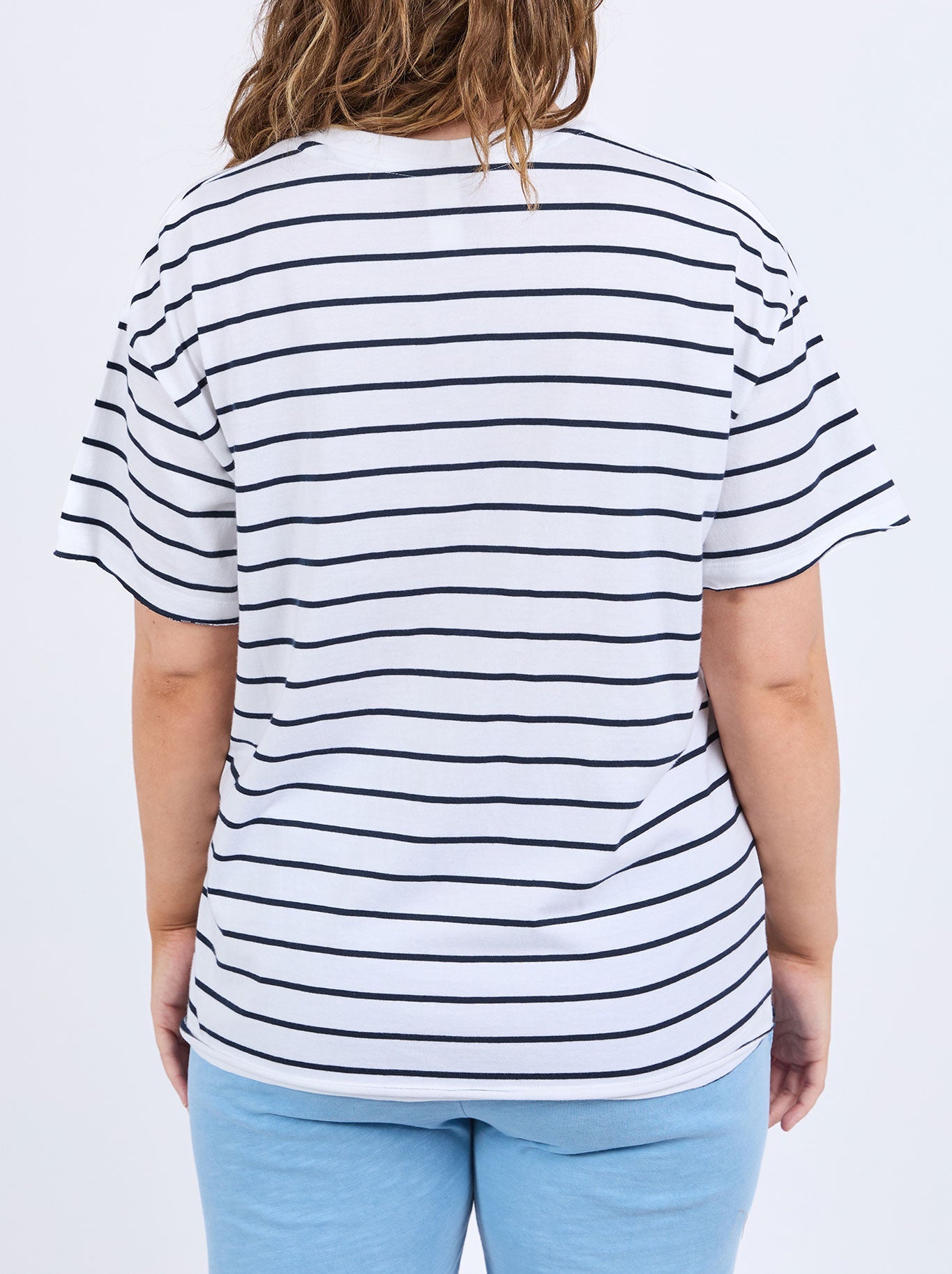 ELM WINONA STRIPE SHORT SLEEVE TEE (Red)