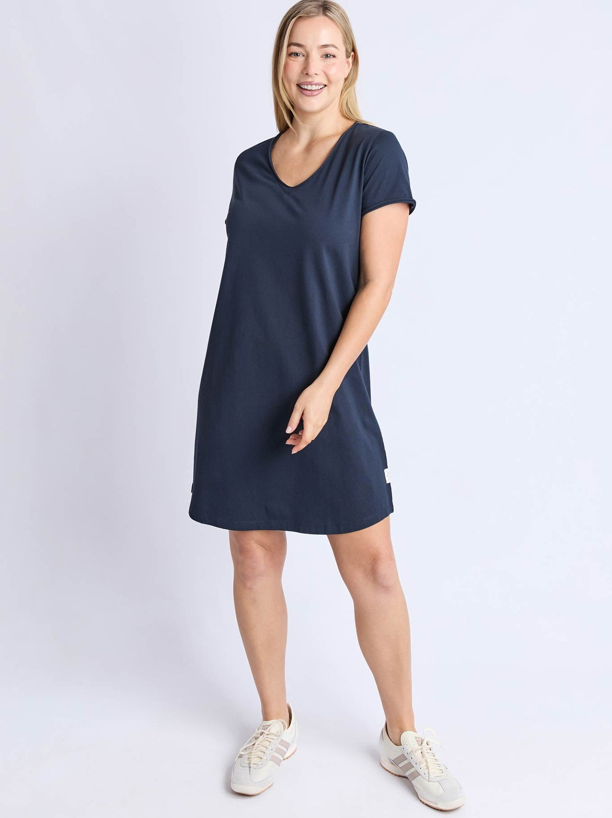 ELM PIMA VEE DRESS (Navy)