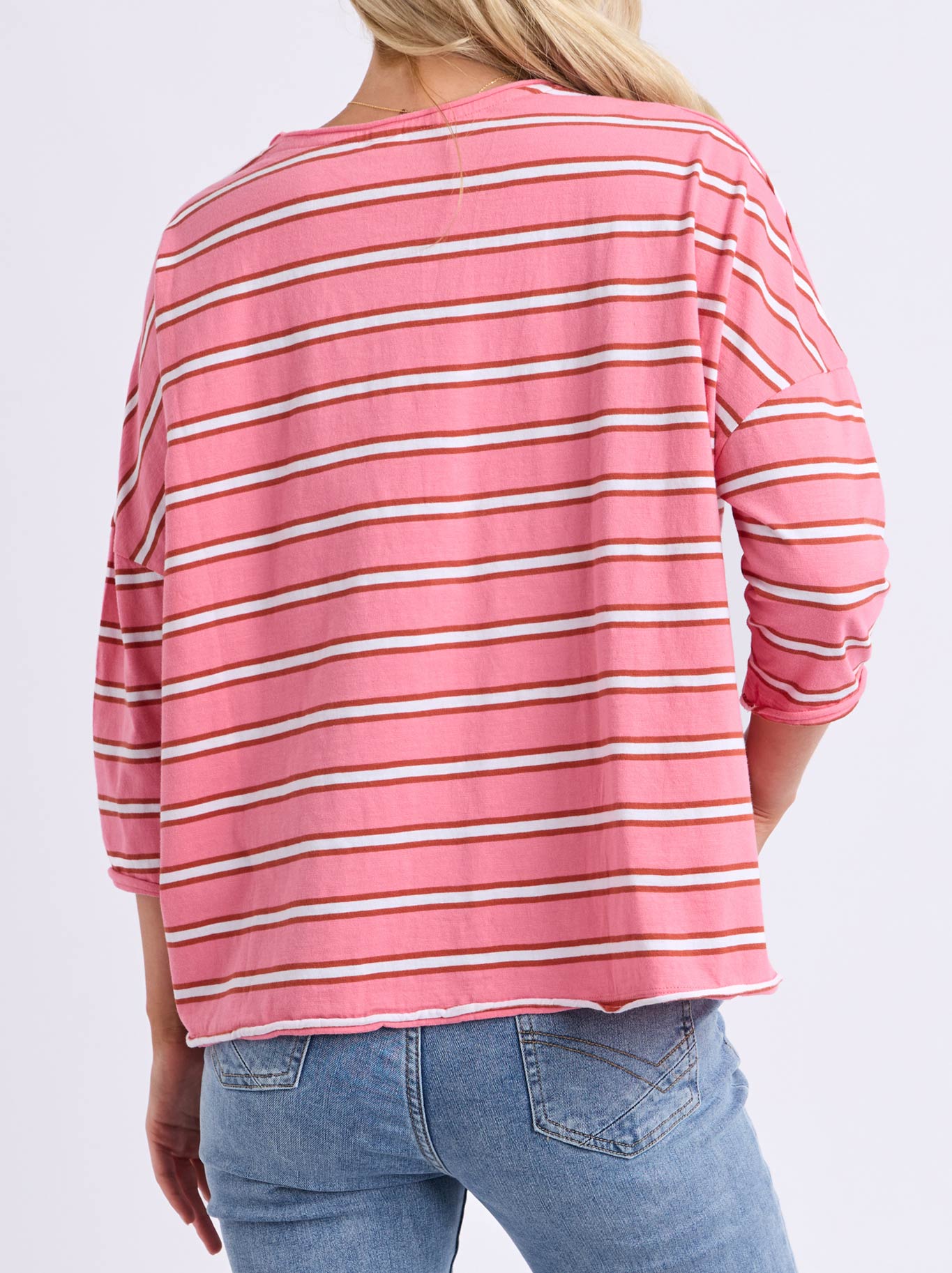 Elm Anya Tee (Pink Lemonade Stripe)