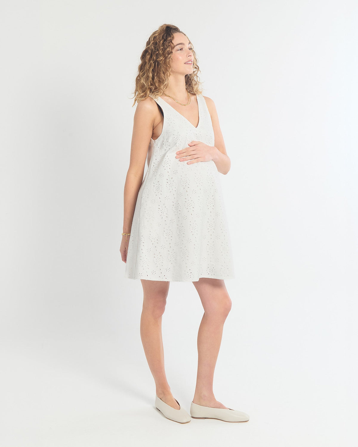 Soon Maternity Eloise Twill Mini Dress