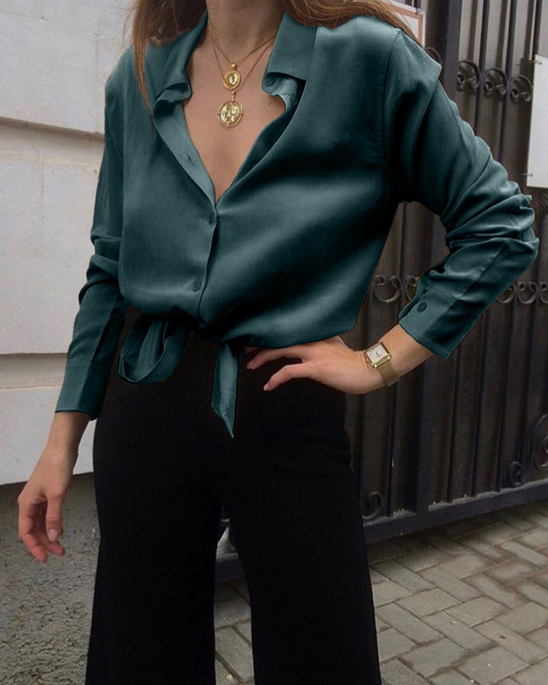 Image of Shirts. Productname: The Fable Deep Moss Green in Green colour by brand - The Fable