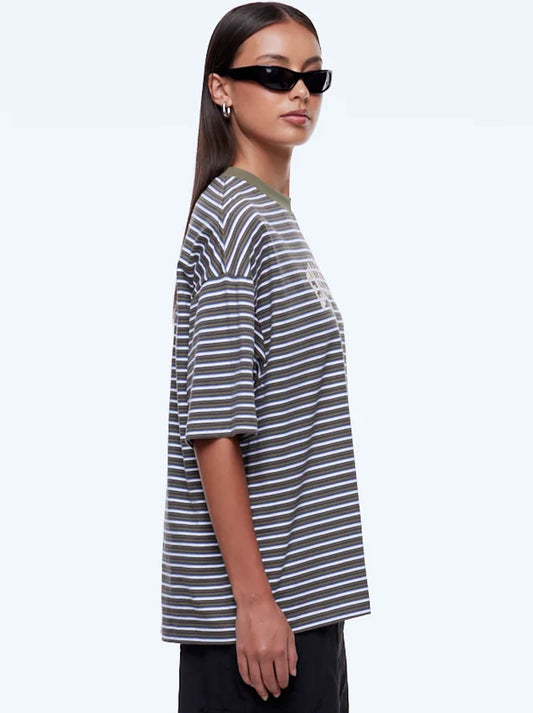 ENA PELLY MAEVE RELAXED TEE (Green Multi Stripe)